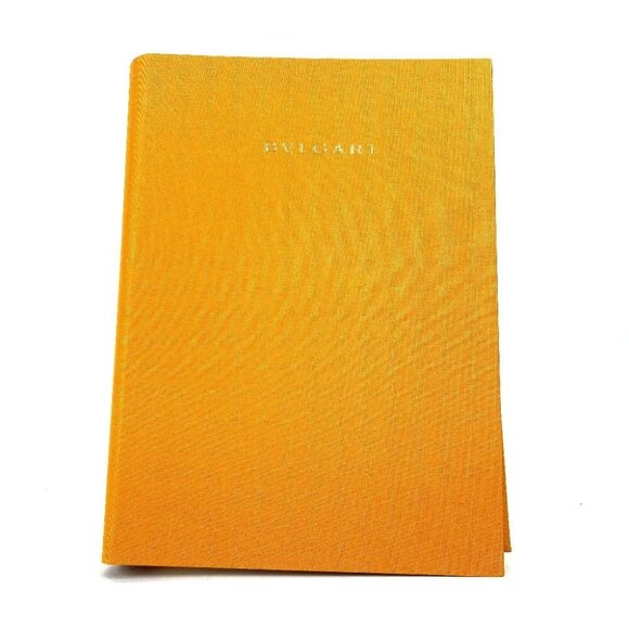 BVLGARI Schedule book logo Memo pad with stickers notebook paper Orange - Picture 2 of 12